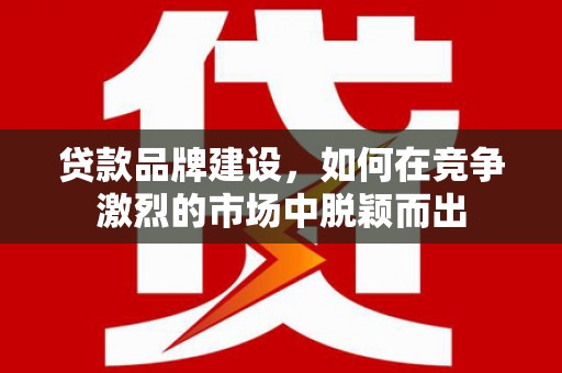 狮潭贷款品牌建设，如何在竞争激烈的市场中脱颖而出