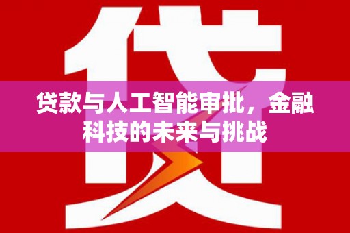 哈尔滨贷款与人工智能审批，金融科技的未来与挑战