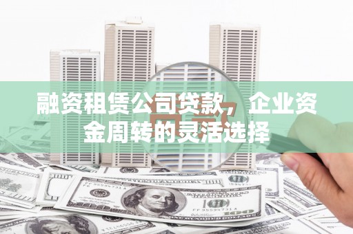 大名融资租赁公司贷款，企业资金周转的灵活选择