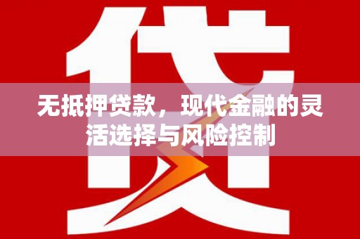双城无抵押贷款，现代金融的灵活选择与风险控制