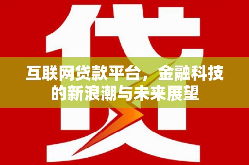 新竹互联网贷款平台，金融科技的新浪潮与未来展望