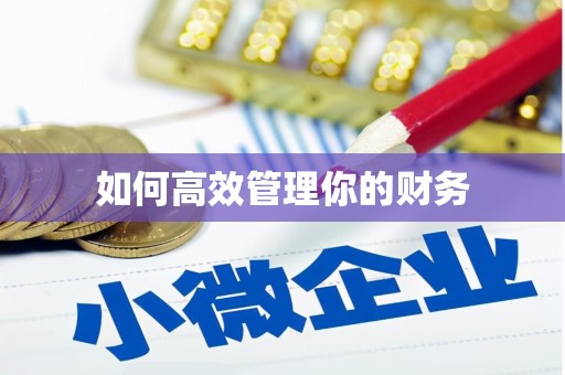 惠东如何高效管理你的财务